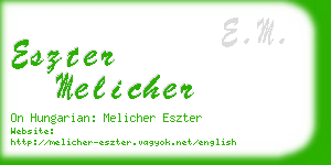 eszter melicher business card